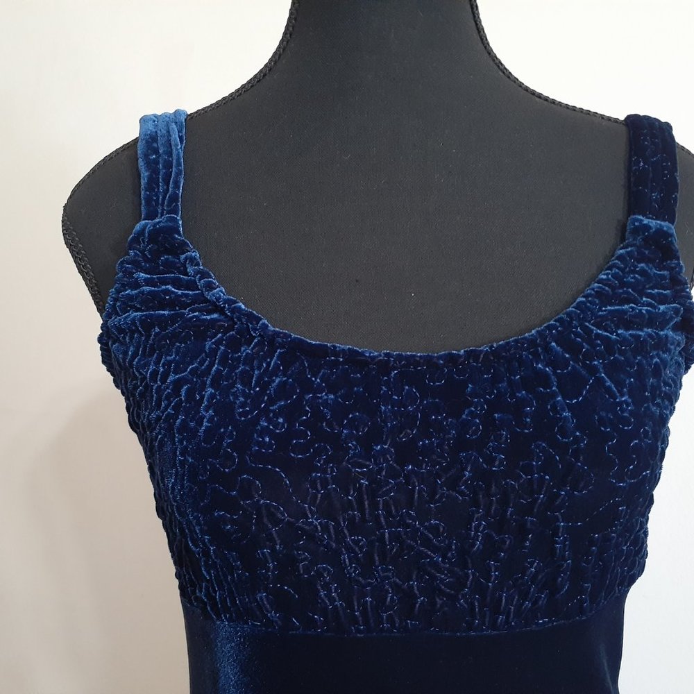 Robe de velour bleu navy taille 5, Scarlet